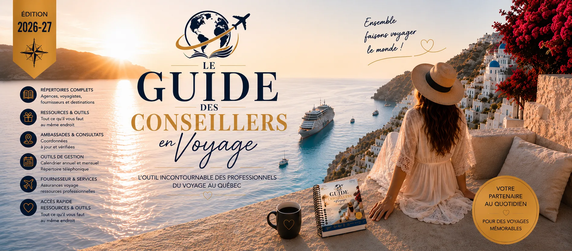 Le Guide des Conseillers en Voyage — édition 2026-27, l'outil incontournable des professionnels du voyage au Québec